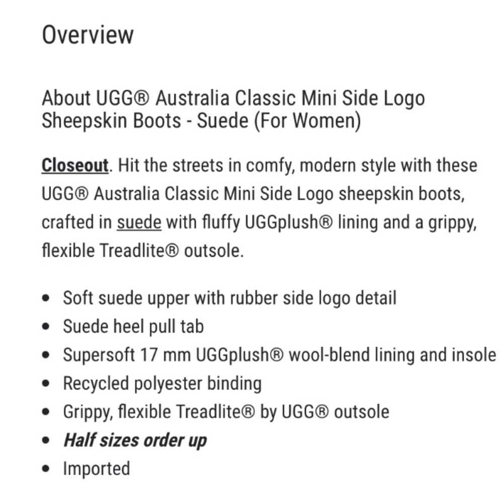 UGG® Australia Classic Mini Side Logo Sheepskin Suede Boots - Samba Red/Black - Picture 7 of 13